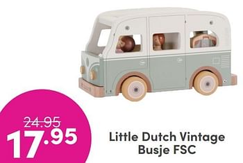 Promoties Little dutch vintage busje fsc - Little Dutch - Geldig van 12/11/2023 tot 02/01/2024 bij Baby & Tiener Megastore