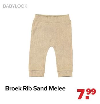 Promoties Broek rib sand melee - Baby look - Geldig van 06/11/2023 tot 02/12/2023 bij Baby-Dump