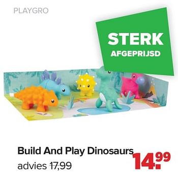 Promoties Build and play dinosaurs - Playgro - Geldig van 06/11/2023 tot 02/12/2023 bij Baby-Dump