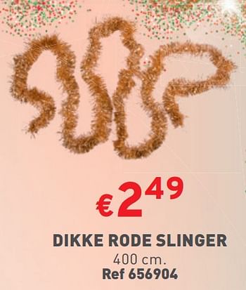 Promoties Dikke rode slinger - Huismerk - Trafic  - Geldig van 15/11/2023 tot 20/11/2023 bij Trafic