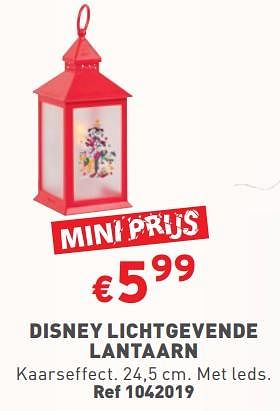 Promoties Disney lichtgevende lantaarn - Disney - Geldig van 15/11/2023 tot 20/11/2023 bij Trafic