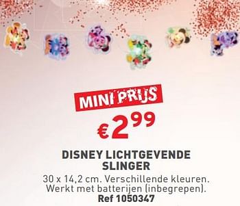 Promoties Disney lichtgevende slinger - Disney - Geldig van 15/11/2023 tot 20/11/2023 bij Trafic
