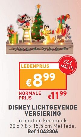 Promoties Disney lichtgevende versiering - Disney - Geldig van 15/11/2023 tot 20/11/2023 bij Trafic