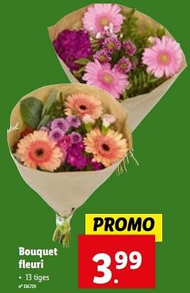 Promotions Bouquet fleuri - Produit maison - Lidl - Valide de 15/11/2023 à 21/11/2023 chez Lidl