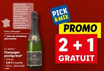 Promotions Champagne prestige brut - Champagne - Valide de 15/11/2023 à 21/11/2023 chez Lidl
