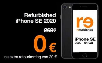 Promoties Apple refurbished iphone se 2020 - Apple - Geldig van 13/11/2023 tot 30/11/2023 bij Orange