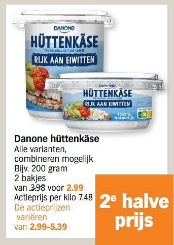 Promoties Danone hüttenkäse - Danone - Geldig van 13/11/2023 tot 19/11/2023 bij Albert Heijn