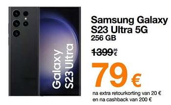 Promoties Samsung galaxy s23 ultra 5g 256 gb - Samsung - Geldig van 13/11/2023 tot 30/11/2023 bij Orange