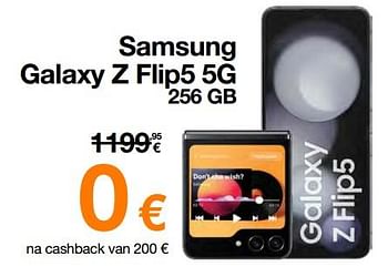 Promoties Samsung galaxy z flip5 5g 256 gb - Samsung - Geldig van 13/11/2023 tot 30/11/2023 bij Orange