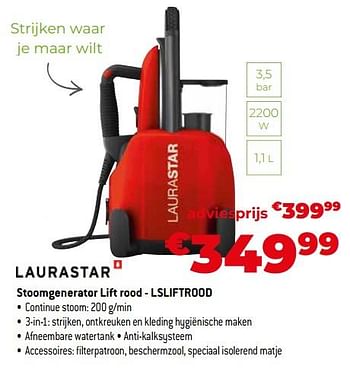 Promotions Laurastar stoomgenerator lift rood - lsliftrood - Laurastar - Valide de 26/10/2023 à 24/11/2023 chez Exellent
