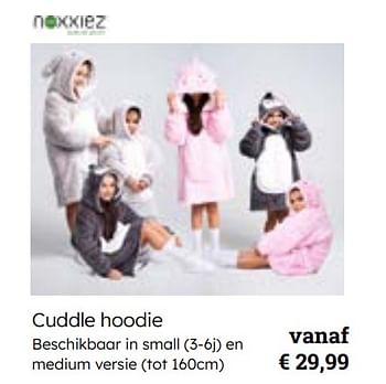 Promoties Cuddle hoodie - Noxxiez - Geldig van 01/11/2023 tot 31/12/2023 bij Multi Bazar