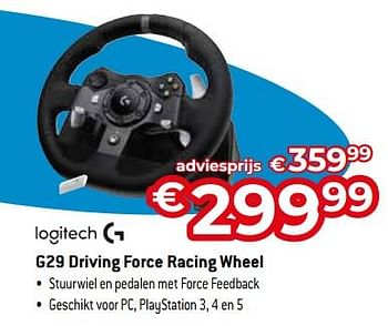 Promoties Logitech g29 driving force racing wheel - Logitech - Geldig van 03/11/2023 tot 30/11/2023 bij Exellent