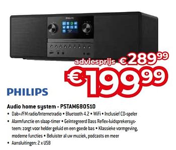Promoties Philips audio home system - pstam680510 - Philips - Geldig van 03/11/2023 tot 30/11/2023 bij Exellent