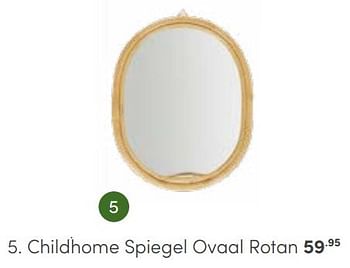 Promoties Childhome spiegel ovaal rotan - Childhome - Geldig van 05/11/2023 tot 18/11/2023 bij Baby & Tiener Megastore
