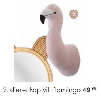 Promoties Dierenkop vilt flamingo - Childhome - Geldig van 05/11/2023 tot 18/11/2023 bij Baby & Tiener Megastore