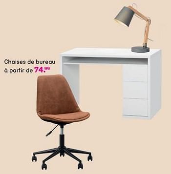 Promotions Chaises de bureau - Produit maison - Leen Bakker - Valide de 17/10/2023 à 03/04/2024 chez Leen Bakker