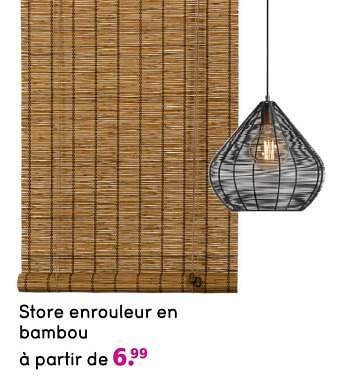 Promotions Store enrouleur en bambou - Produit maison - Leen Bakker - Valide de 17/10/2023 à 03/04/2024 chez Leen Bakker