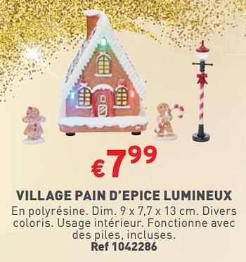 Promotions Village pain d’epice lumineux - Produit maison - Trafic  - Valide de 15/11/2023 à 20/11/2023 chez Trafic