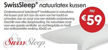 Promoties Natuurlatex kussen - Swiss Sleep - Geldig van 08/11/2023 tot 30/11/2023 bij Sleepworld