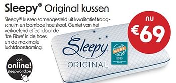 Promoties Original kussen - Sleepy - Geldig van 08/11/2023 tot 30/11/2023 bij Sleepworld
