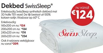 Promoties Enkelvoudig swisssleep synthetisch dekbed - Swiss Sleep - Geldig van 08/11/2023 tot 30/11/2023 bij Sleepworld