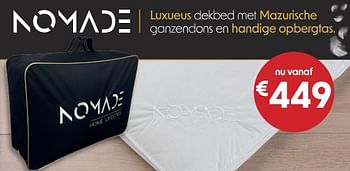 Promoties Luxueus dekbed met mazurische ganzendons - Nomade - Geldig van 08/11/2023 tot 30/11/2023 bij Sleepworld