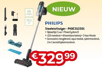 Promoties Philips steelstofzuiger - phxc313301 - Philips - Geldig van 03/11/2023 tot 30/11/2023 bij Exellent