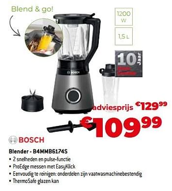 Promoties Bosch blender - b4mmb6174s - Bosch - Geldig van 03/11/2023 tot 30/11/2023 bij Exellent