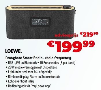 Promoties Loewe draagbare smart radio - radio.frequency - Loewe - Geldig van 03/11/2023 tot 30/11/2023 bij Exellent
