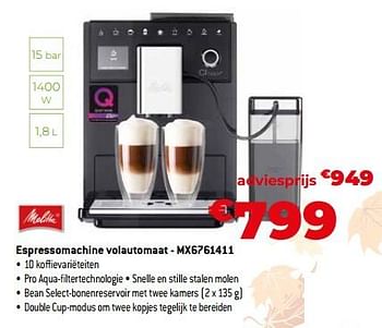 Promoties Melitta espressomachine volautomaat - mx6761411 - Melitta - Geldig van 03/11/2023 tot 30/11/2023 bij Exellent