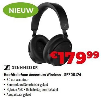 Promoties Sennheiser hoofdtelefoon accentum wireless - sf700174 - Sennheiser  - Geldig van 03/11/2023 tot 30/11/2023 bij Exellent