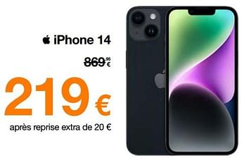 Promotions Apple iphone 14 - Apple - Valide de 13/11/2023 à 30/11/2023 chez Orange