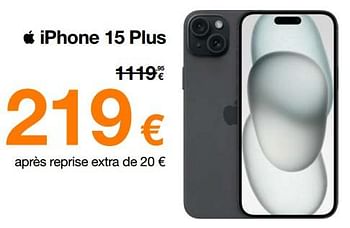 Promoties Apple iphone 15 plus - Apple - Geldig van 13/11/2023 tot 30/11/2023 bij Orange
