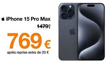 Promotions Apple iphone 15 pro max - Apple - Valide de 13/11/2023 à 30/11/2023 chez Orange