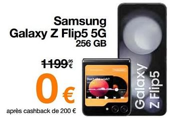 Promotions Samsung galaxy z flip5 5g 256 gb - Samsung - Valide de 13/11/2023 à 30/11/2023 chez Orange