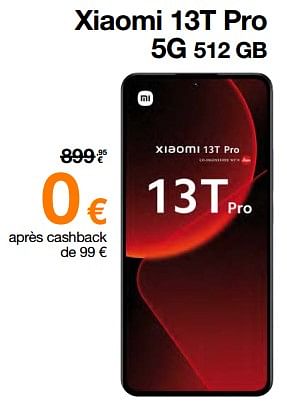 Promoties Xiaomi 13t pro 5g 512 gb - Xiaomi - Geldig van 13/11/2023 tot 30/11/2023 bij Orange