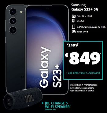 Promoties Samsung galaxy s23+ 5g - Samsung - Geldig van 14/11/2023 tot 29/11/2023 bij Base