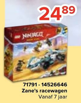 Promoties 71791 zane’s racewagen - Lego - Geldig van 20/10/2023 tot 06/12/2023 bij Euro Shop