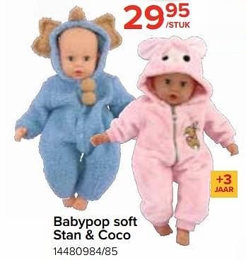 Promoties Babypop soft stan + coco - Huismerk - Euroshop - Geldig van 20/10/2023 tot 06/12/2023 bij Euro Shop