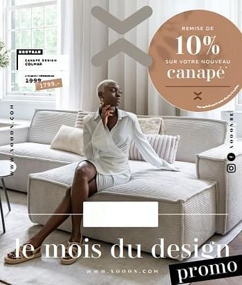 Promotions Canapé design colmar - Produit Maison - Xooon - Valide de 26/10/2023 à 06/12/2023 chez Xooon
