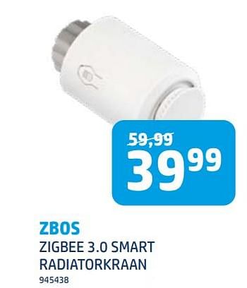 Promoties Zbos zigbee 3.0 smart radiatorkraan - ZBOS - Geldig van 17/11/2023 tot 27/11/2023 bij Auva