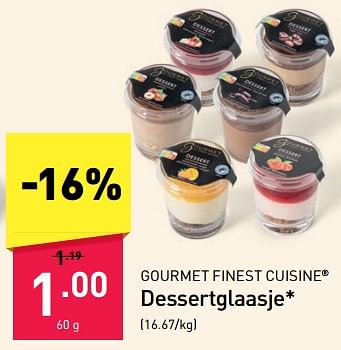 Promoties Dessertglaasje - Gourmet Finest Cuisine - Geldig van 13/11/2023 tot 31/12/2023 bij Aldi
