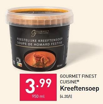 Promoties Kreeftensoep - Gourmet Finest Cuisine - Geldig van 13/11/2023 tot 31/12/2023 bij Aldi