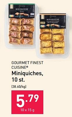 Promoties Miniquiches - Gourmet Finest Cuisine - Geldig van 13/11/2023 tot 31/12/2023 bij Aldi