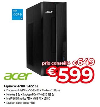Promotions Acer aspire xc-1780 i5422 be - Acer - Valide de 03/11/2023 à 30/11/2023 chez Exellent