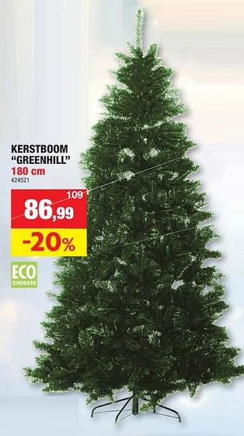 Promoties Kerstboom greenhill - Huismerk - Hubo  - Geldig van 06/11/2023 tot 19/11/2023 bij Hubo