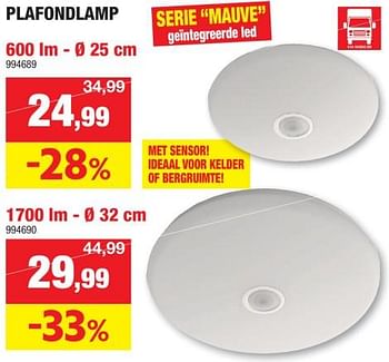 Promoties Plafondlamp mauve - Philips - Geldig van 06/11/2023 tot 19/11/2023 bij Hubo