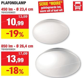 Promoties Plafondlamp moire - Philips - Geldig van 06/11/2023 tot 19/11/2023 bij Hubo
