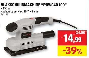 Promotions Powerplus vlakschuurmachine powc40100 - Powerplus - Valide de 06/11/2023 à 19/11/2023 chez Hubo