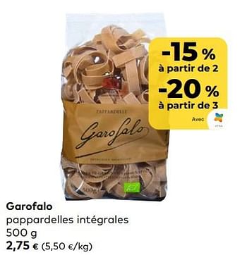 Promotions Garofalo pappardelles intégrales - Garofalo - Valide de 08/11/2023 à 05/12/2023 chez Bioplanet